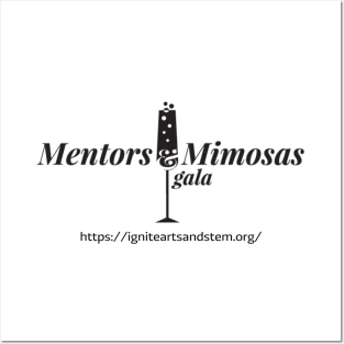 Mentors and Mimosas Black Logo Posters and Art